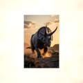 Triceratops Sunset Plains - Dinosaur Metal Sign 8x12 & 12x18, Aluminum Decor — Full product view