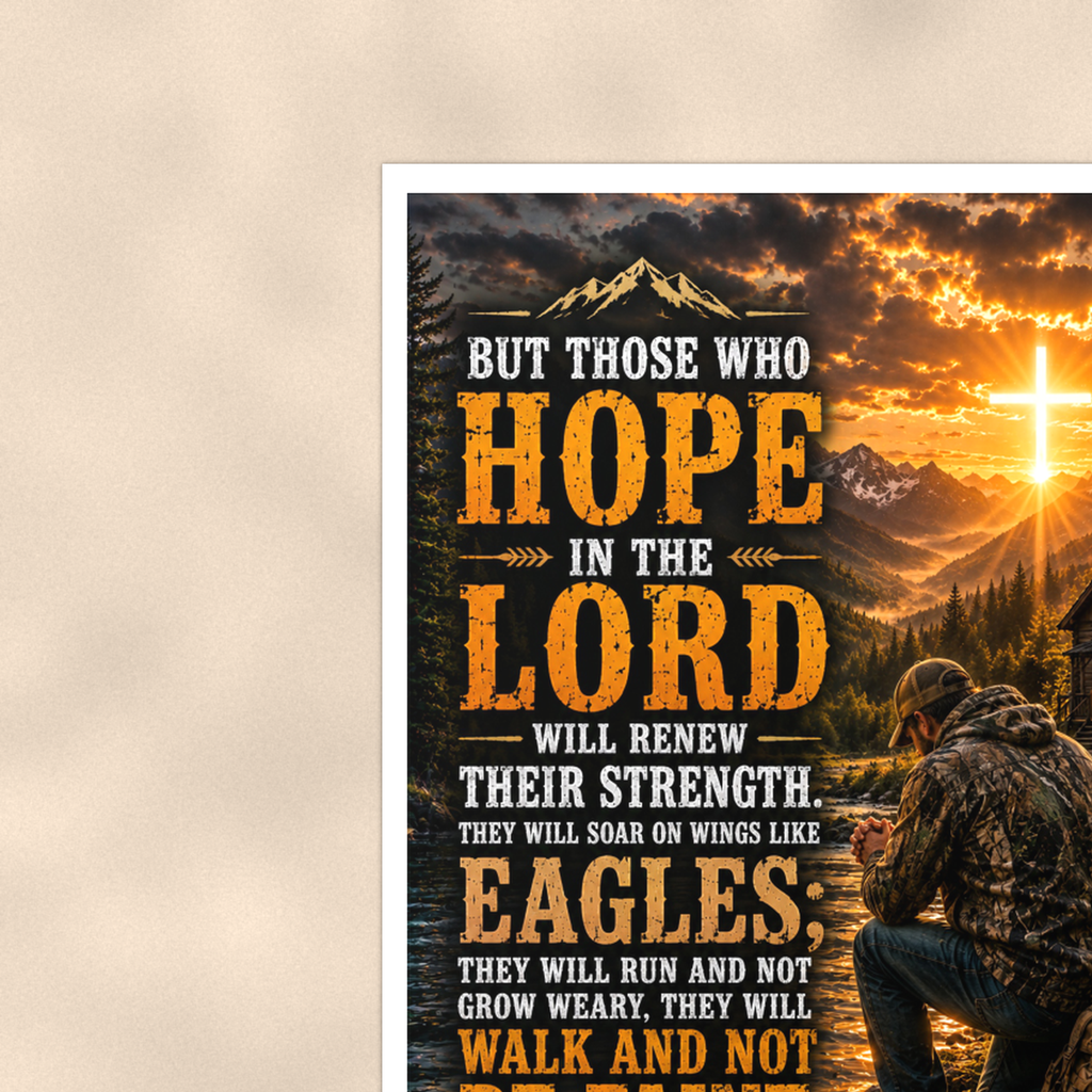 Hope In The Lord Will Renew Their Strength - Isaiah 40:31, Christian Poster 16x24 & 24x36 — Context view