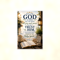 May The God Of Hope Fill You - Romans 15:13, Christian Metal Sign 8x12 & 12x18 — Full product view