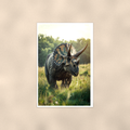 Triceratops Meadow Scene - Dinosaur Poster 16x24 & 24x36 — Full product view