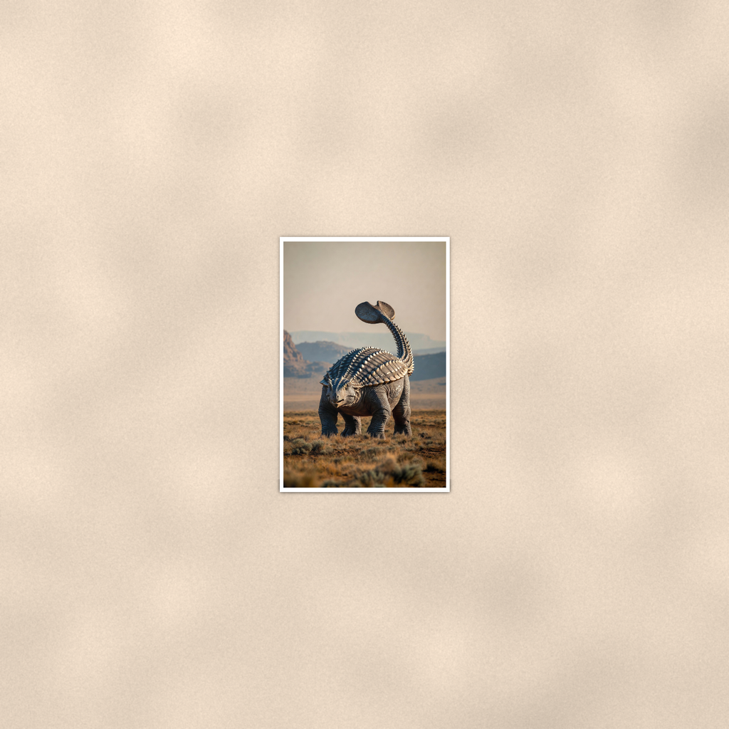 Ankylosaurus Desert Canyon - Dinosaur Poster 16x24 & 24x36 — Room display