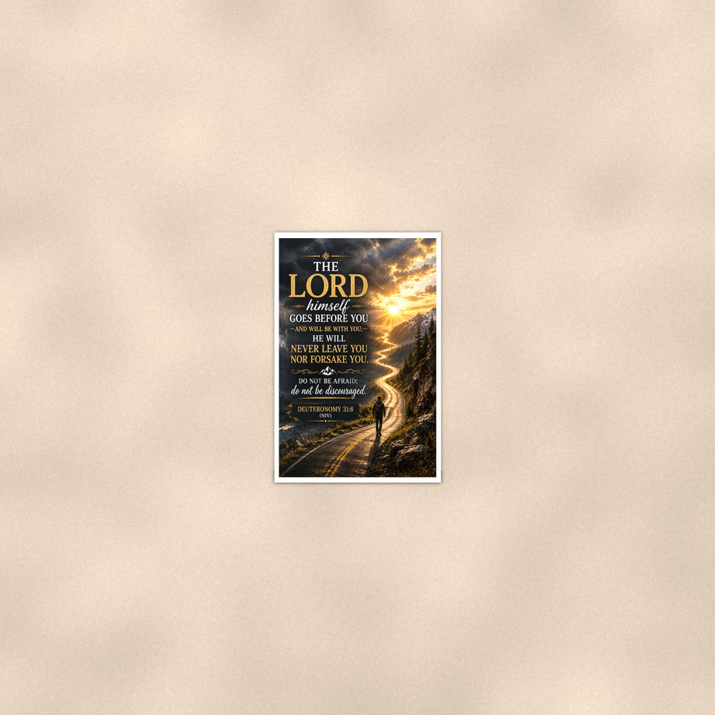 The Lord Himself Goes Before You - Deuteronomy 31:8, Christian Poster 16x24 & 24x36 — Room display