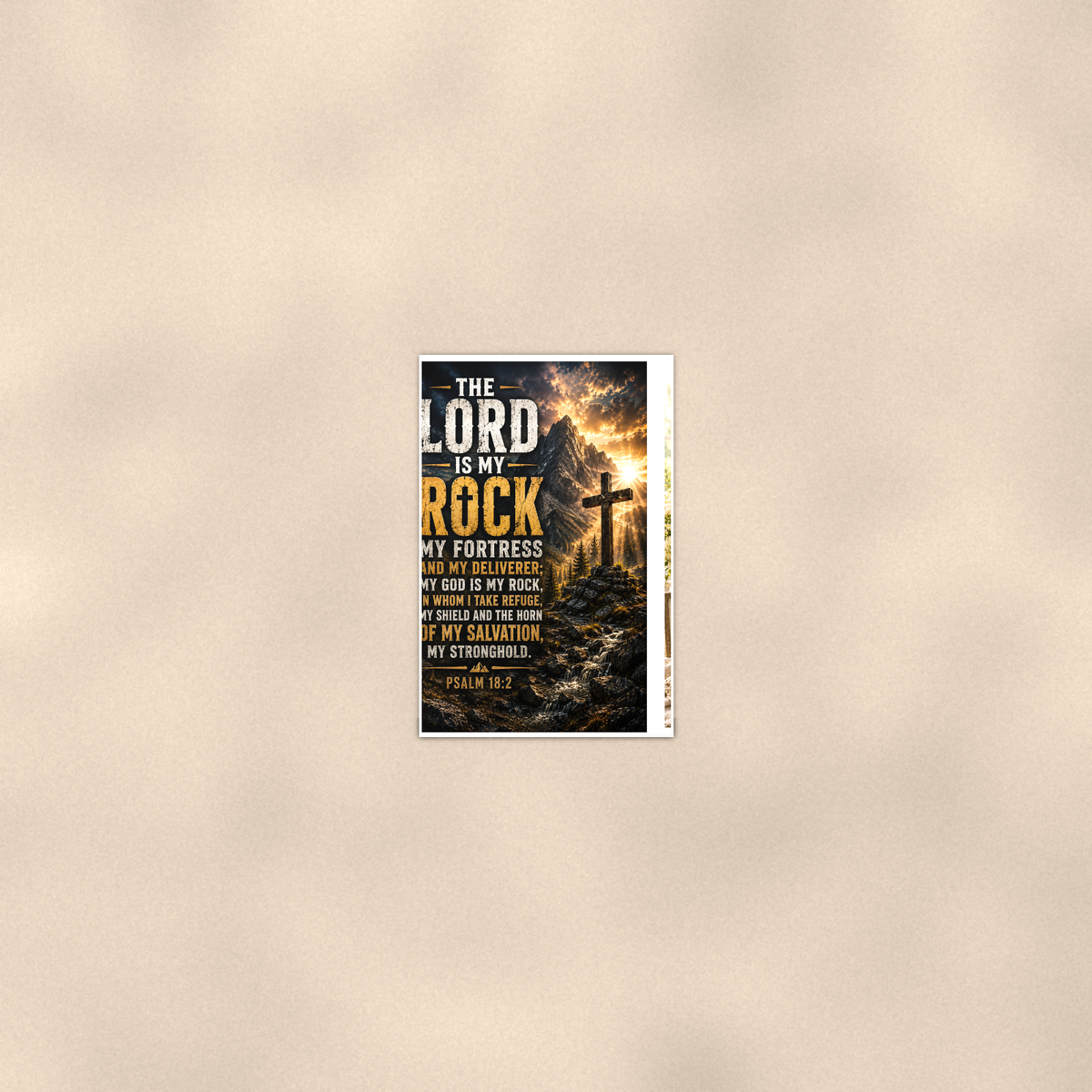 The Lord Is My Rock - Psalm 18:2, Christian Poster 16x24 & 24x36 — Room display