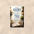 May The God Of Hope Fill You - Romans 15:13, Christian Poster 16x24 & 24x36 — Full product view