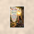 Trust In The Lord Girl At The Signpost - Proverbs 3:5-6, Christian Poster 16x24 & 24x36 — Full product view