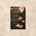 Be Still And Know Exalted Lakeside - Psalm 46:10, Christian Poster 16x24 & 24x36 — Full product view