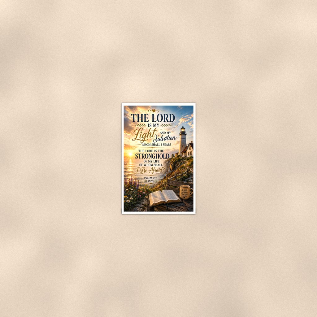 The Lord Is My Light And Salvation - Psalm 27:1, Christian Poster 16x24 & 24x36 — Room display