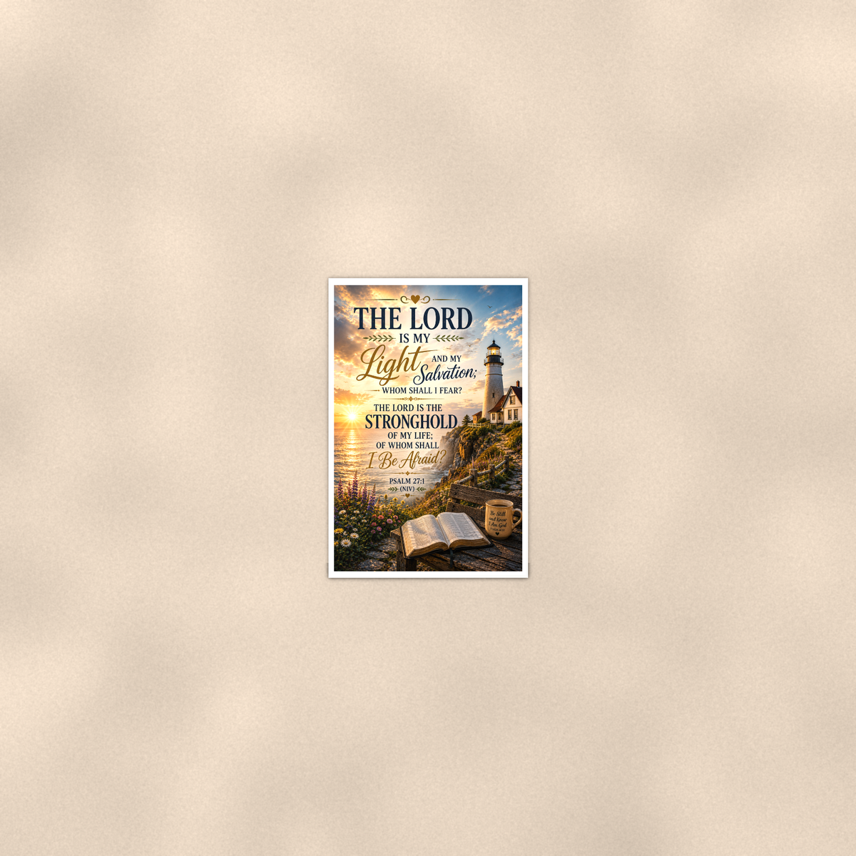 The Lord Is My Light And Salvation - Psalm 27:1, Christian Poster 16x24 & 24x36 — Room display