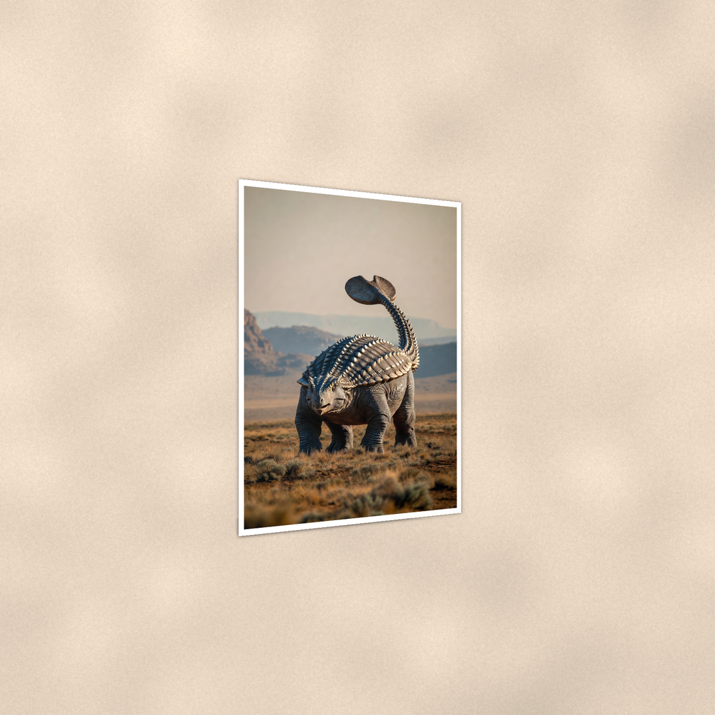 Ankylosaurus Desert Canyon - Dinosaur Poster 16x24 & 24x36 — Print detail