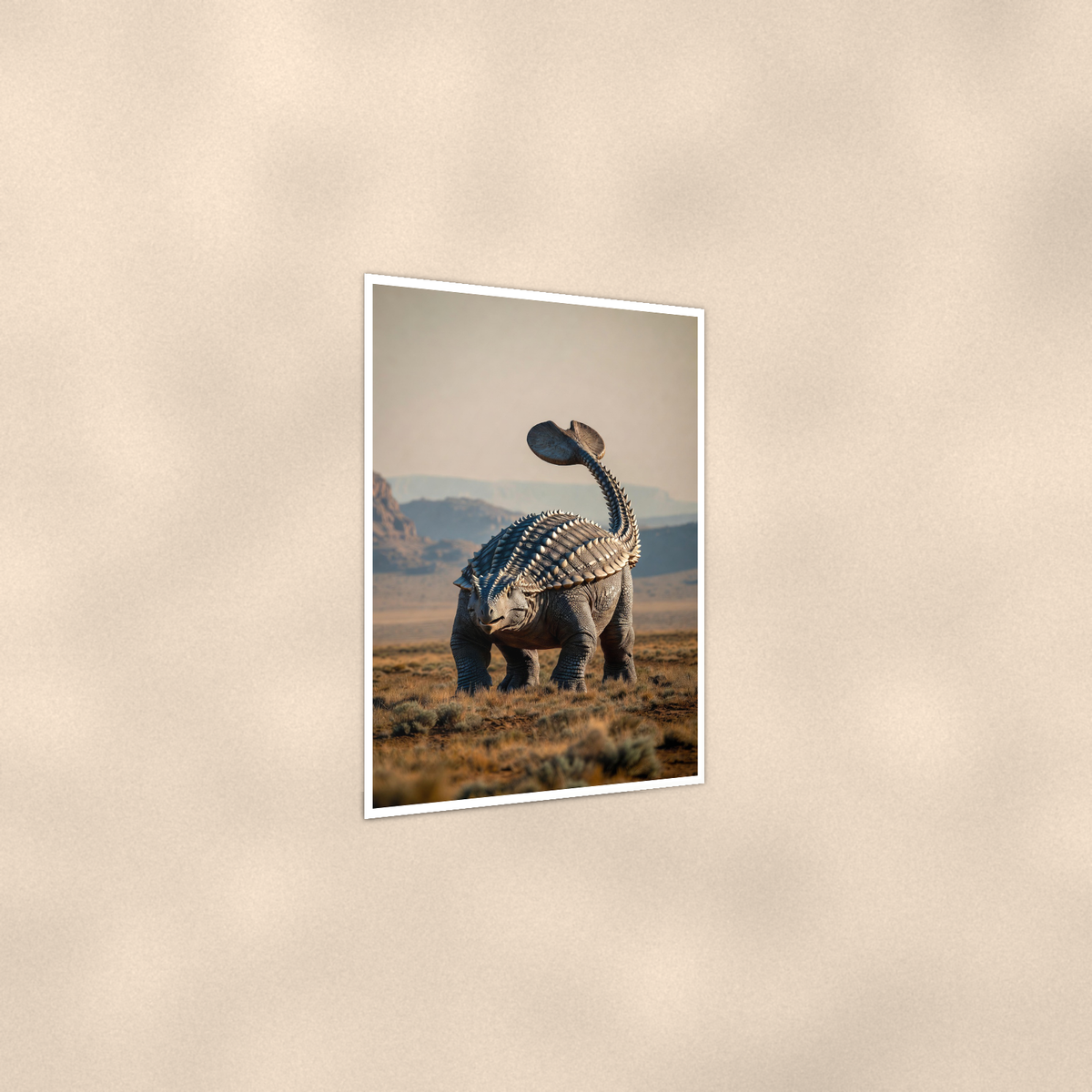 Ankylosaurus Desert Canyon - Dinosaur Poster 16x24 & 24x36 — Print detail