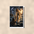 Jesus Saves Sinking Peter - Christian Poster 16x24 & 24x36 — Full product view