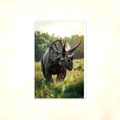 Triceratops Meadow Scene - Dinosaur Metal Sign 8x12 & 12x18, Aluminum Decor — Full product view