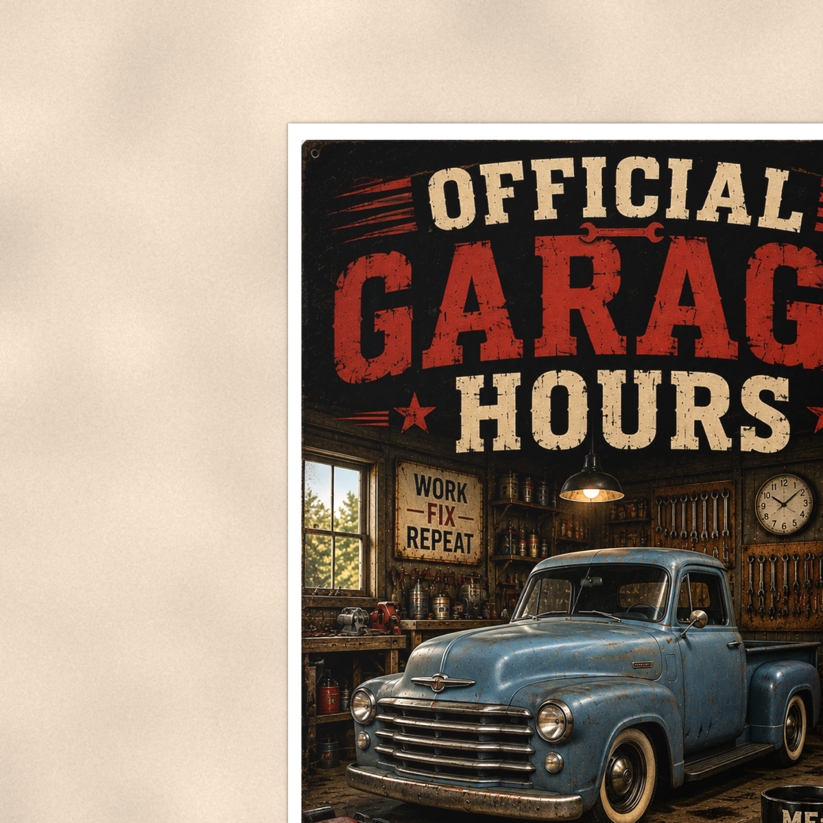 Official Garage Hours - Wife Thinks I'm Elsewhere, Poster 16x24 & 24x36 — Context view