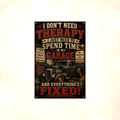 I Don't Need Therapy, Spend Time In My Garage - Funny Metal Sign 8x12 & 12x18 — Full product view