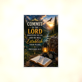 Commit To The Lord - Proverbs 16:3, Christian Metal Sign 8x12 & 12x18 — Full product view