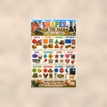 Shapes on the Farm Poster 16x24 & 24x36 - Psalm 139:14 Scripture, Kids Christian Wall Art, Homeschool Decor — Full product view
