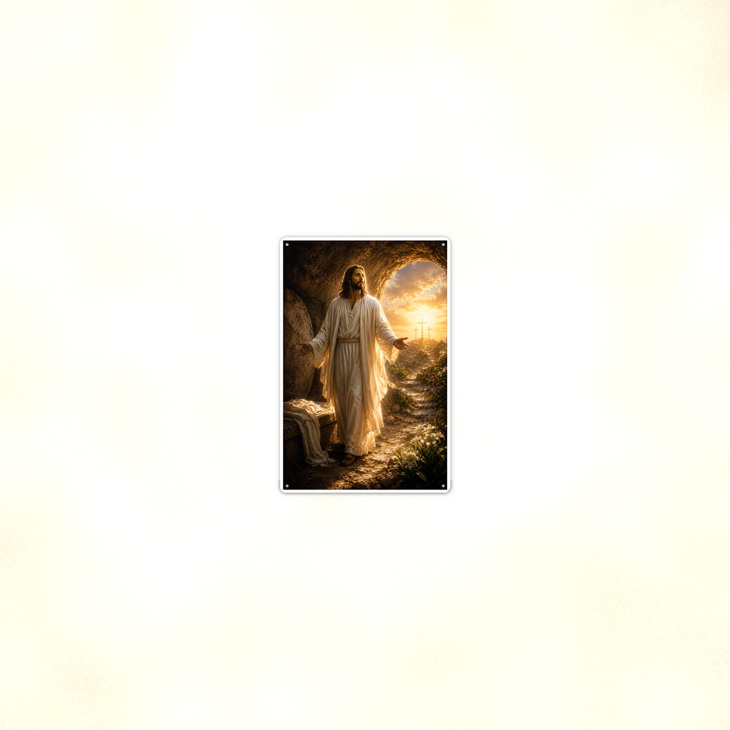 Resurrection, Empty Tomb - Christian Metal Sign 8x12 & 12x18 — Room display