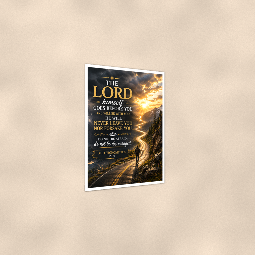 The Lord Himself Goes Before You - Deuteronomy 31:8, Christian Poster 16x24 & 24x36 — Print detail