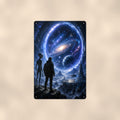 Cosmic Portal Alien Metal Wall Art, UFO Aluminum Sign, Galaxy Sci Fi Decor, Space Lover Gift