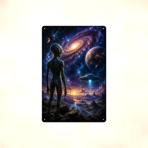 Alien Galaxy Vista Metal Sign aluminum sign - view 01