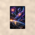 Alien Cosmic Figure Metal Wall Art, Galaxy Aluminum Sign, Space Sci Fi Decor, UFO Gift