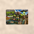 Intergalactic Road Trip Metal Wall Art, Alien UFO Aluminum Sign, Route 66 Sci Fi Decor Gift