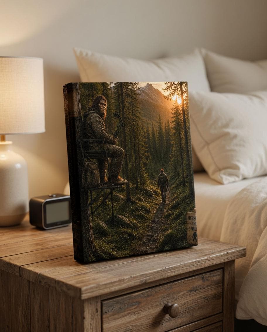 Tree Stand Bigfoot Canvas Print Canvas Print — lifestyle setting