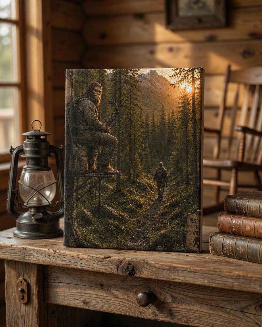 Tree Stand Bigfoot Canvas Print Canvas Print — detail view