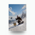 Snowboard Bigfoot Metal Sign Bigfoot Aluminum Sign — front view on white background