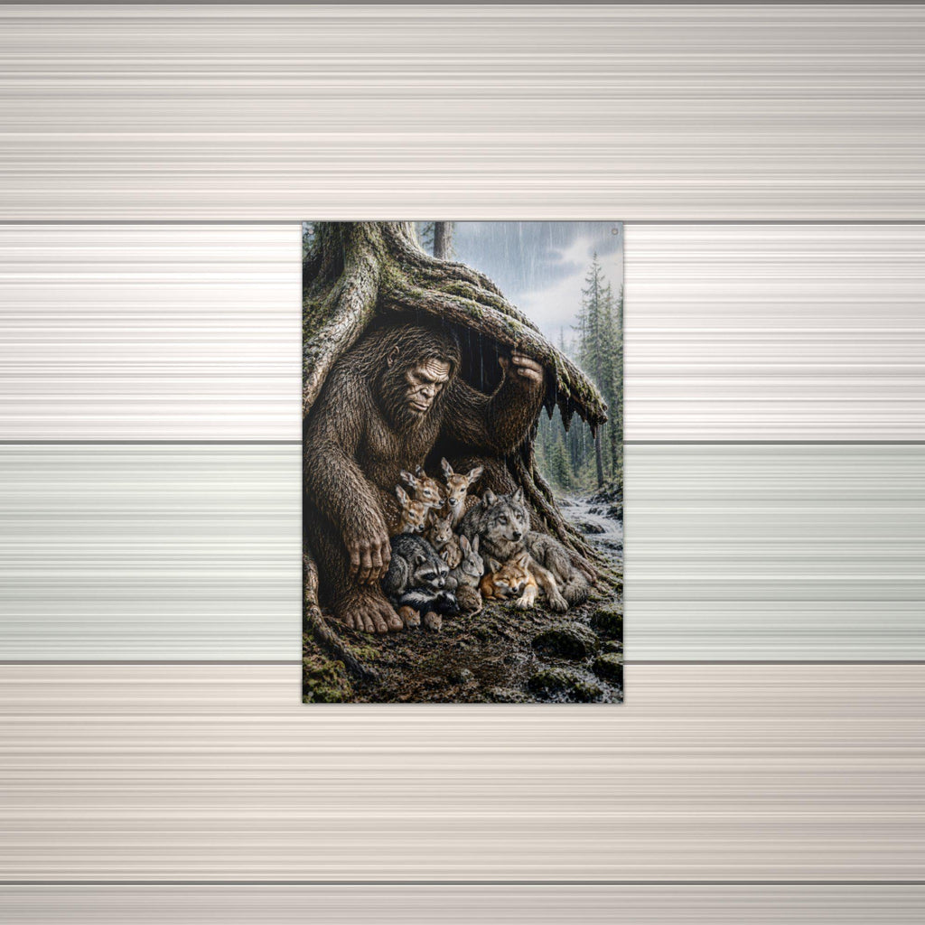 Forest Friends Bigfoot Metal Sign Bigfoot Aluminum Sign — alternate angle