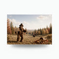 Thanksgiving Bigfoot Metal Sign Bigfoot Aluminum Sign — front view on white background