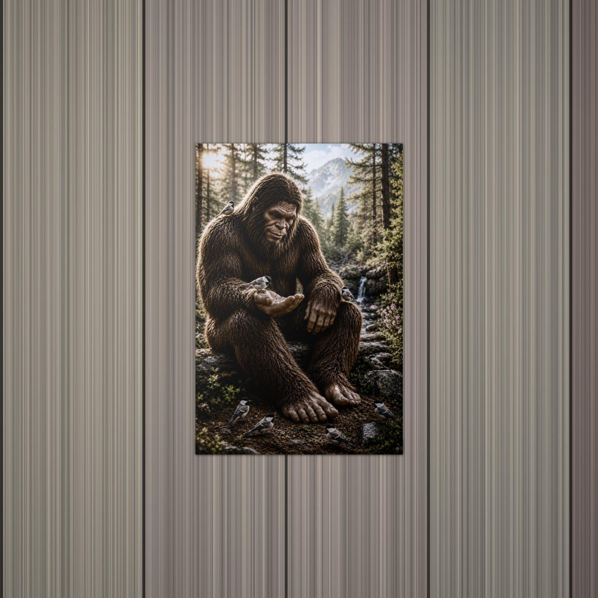 Gentle Giant Bigfoot Metal Sign Bigfoot Aluminum Sign — alternate angle
