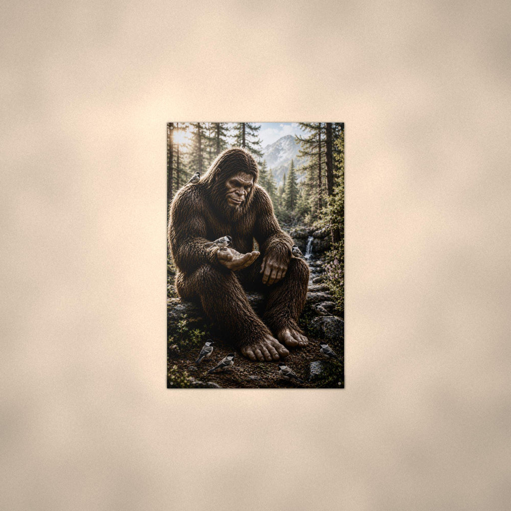 Gentle Giant Bigfoot Metal Sign Bigfoot Aluminum Sign — alternate angle