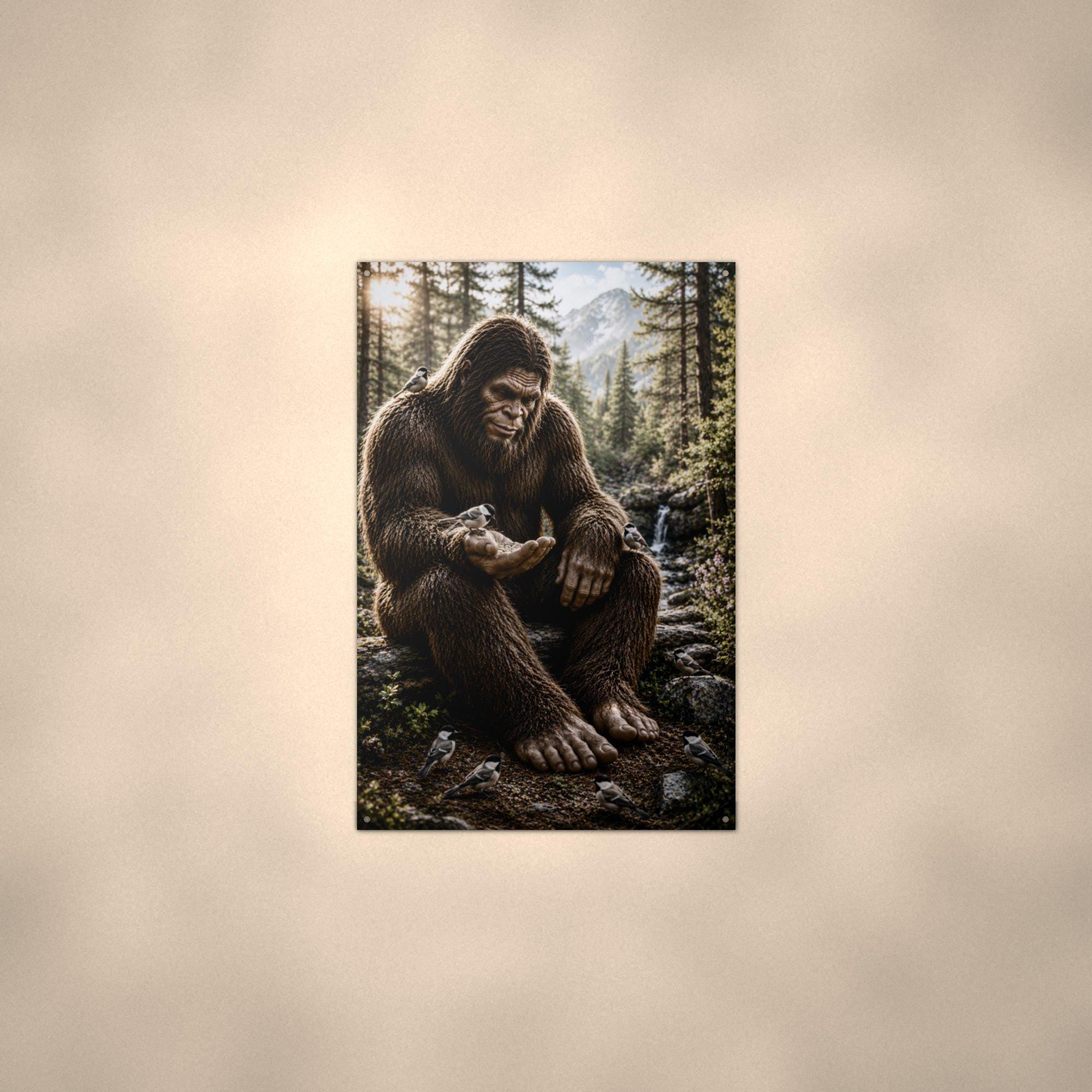 Gentle Giant Bigfoot Metal Sign Bigfoot Aluminum Sign — alternate angle