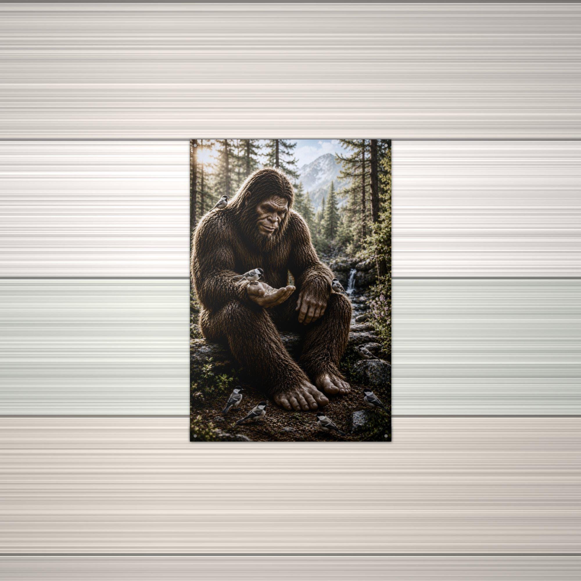 Gentle Giant Bigfoot Metal Sign Bigfoot Aluminum Sign — alternate angle