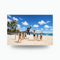 Beach Volleyball Bigfoot Metal Sign Bigfoot Aluminum Sign — front view on white background