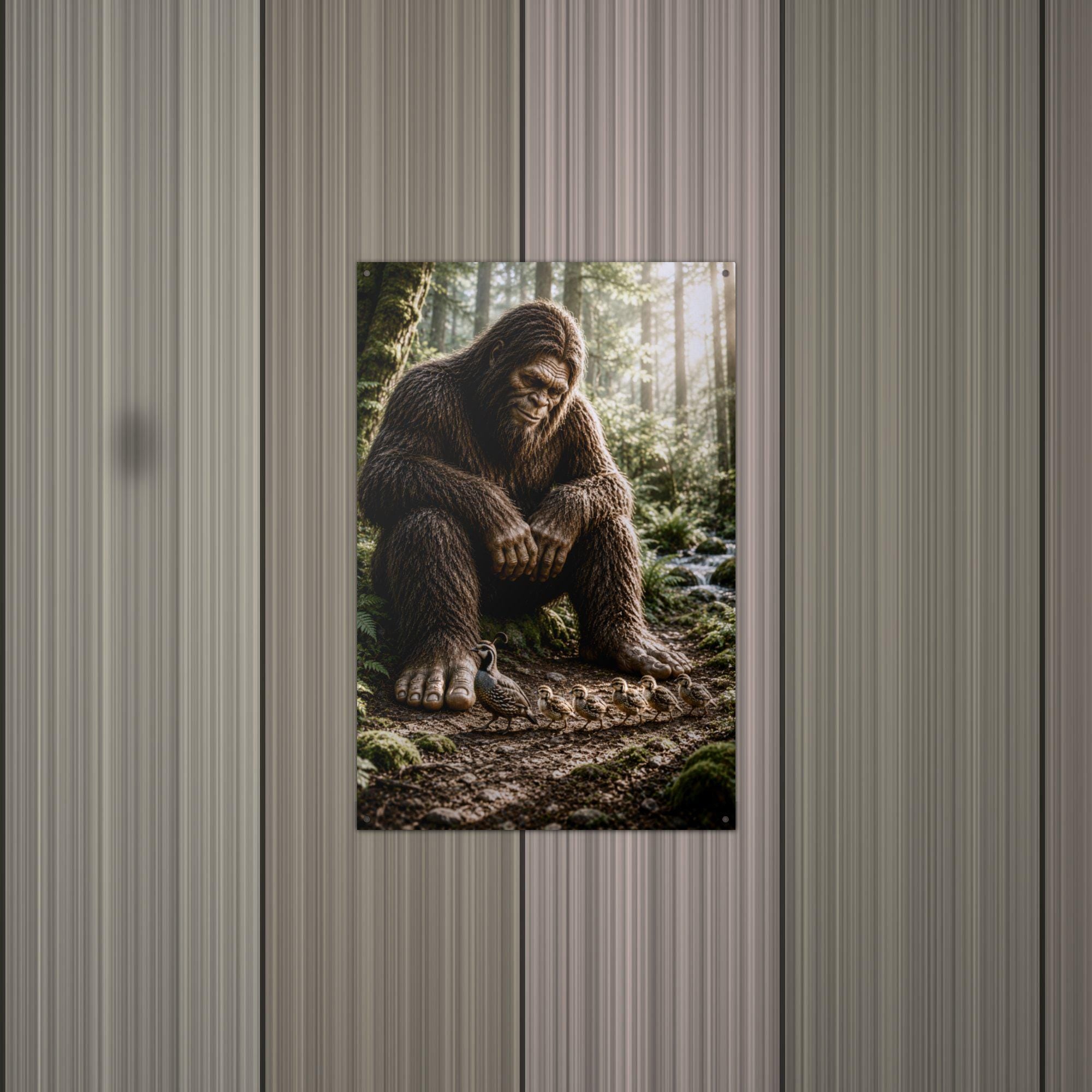 Old Growth Bigfoot Metal Sign Bigfoot Aluminum Sign — alternate angle