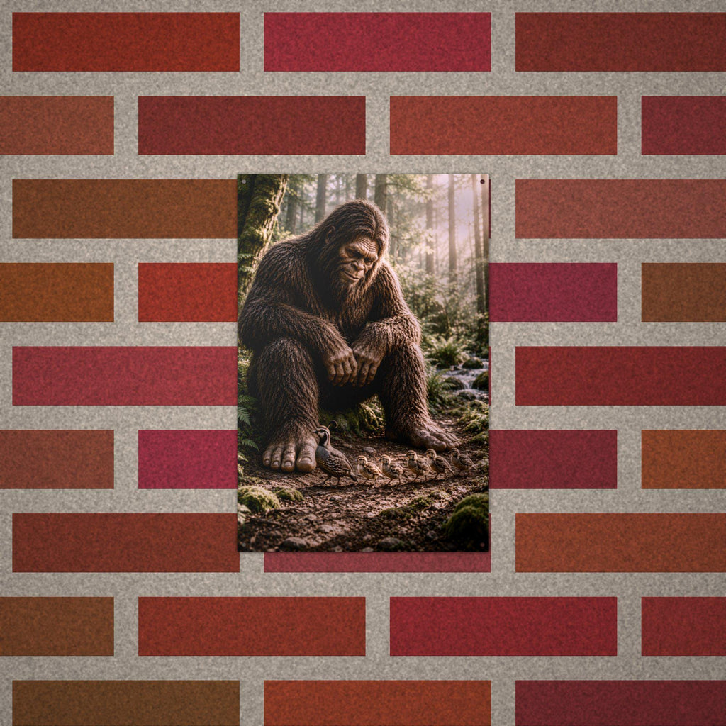 Old Growth Bigfoot Metal Sign Bigfoot Aluminum Sign — alternate angle