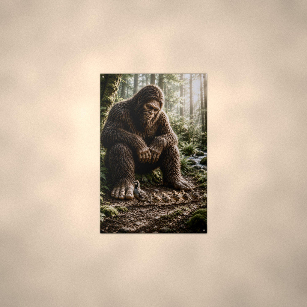 Old Growth Bigfoot Metal Sign Bigfoot Aluminum Sign — alternate angle