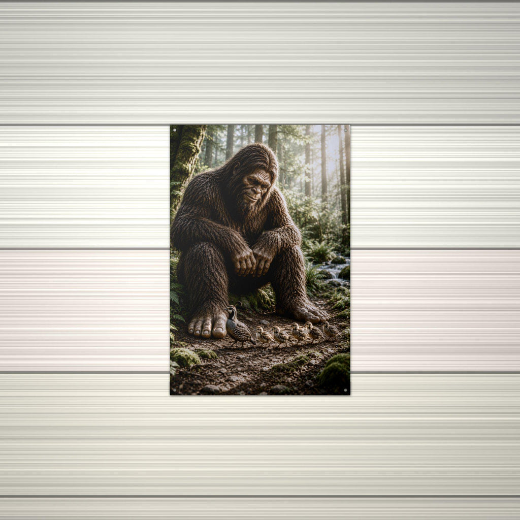 Old Growth Bigfoot Metal Sign Bigfoot Aluminum Sign — alternate angle