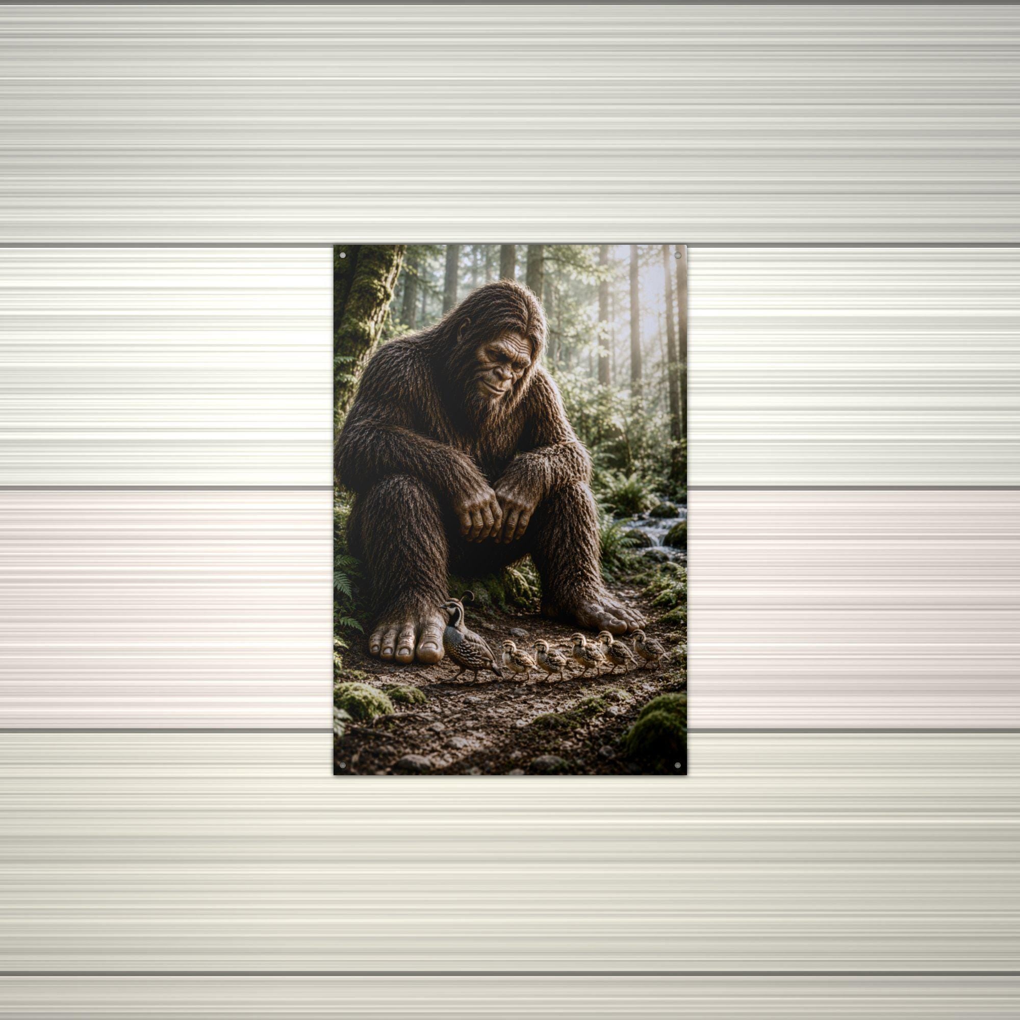 Old Growth Bigfoot Metal Sign Bigfoot Aluminum Sign — alternate angle