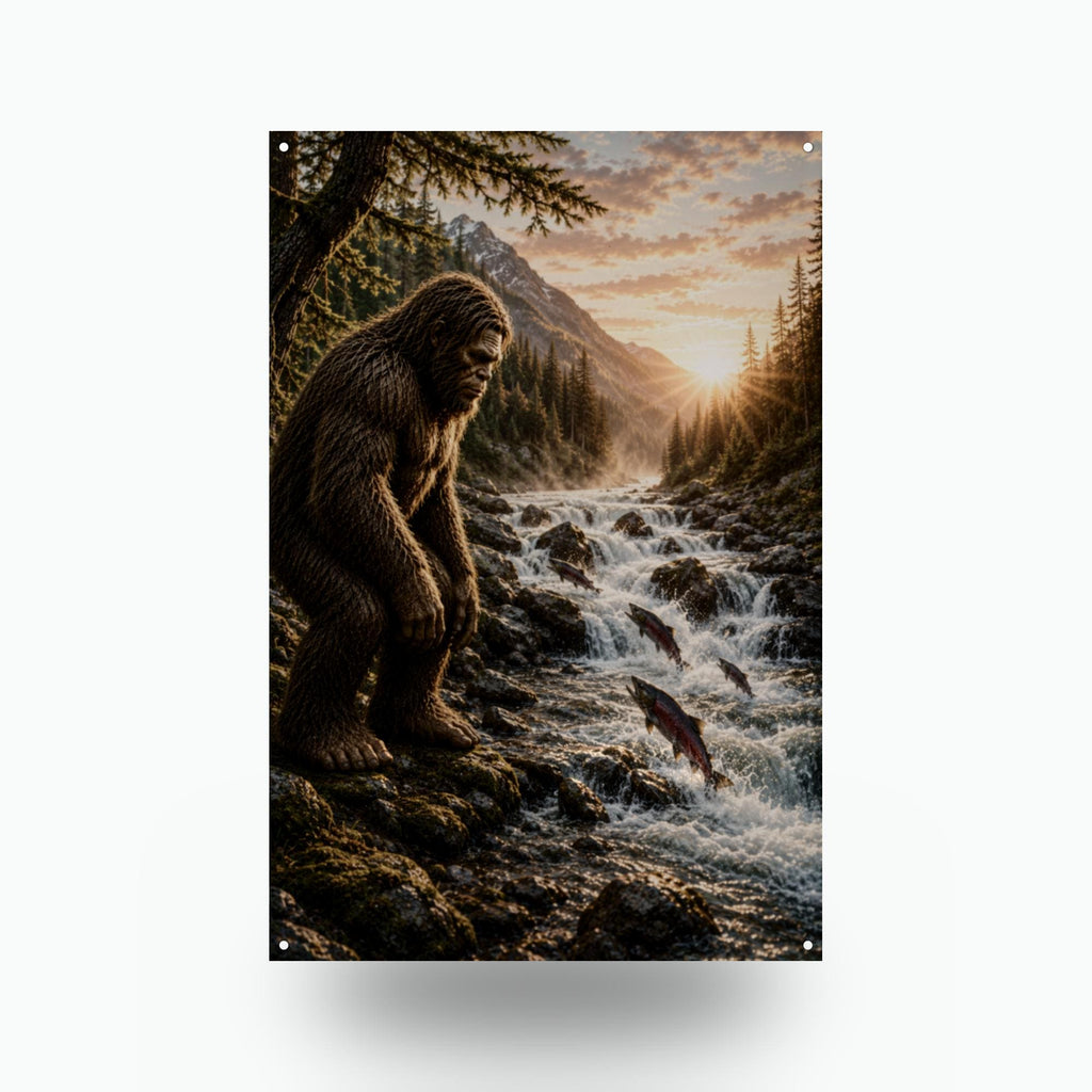Golden Creek Bigfoot Metal Sign Bigfoot Aluminum Sign — front view on white background