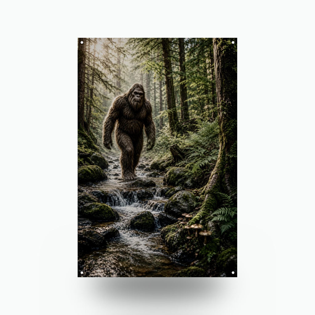 Mossy Creek Bigfoot Metal Sign Bigfoot Aluminum Sign — front view on white background