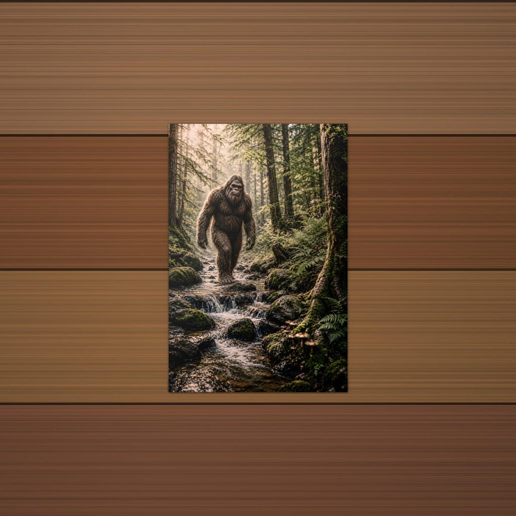 Mossy Creek Bigfoot Metal Sign Bigfoot Aluminum Sign — detail view