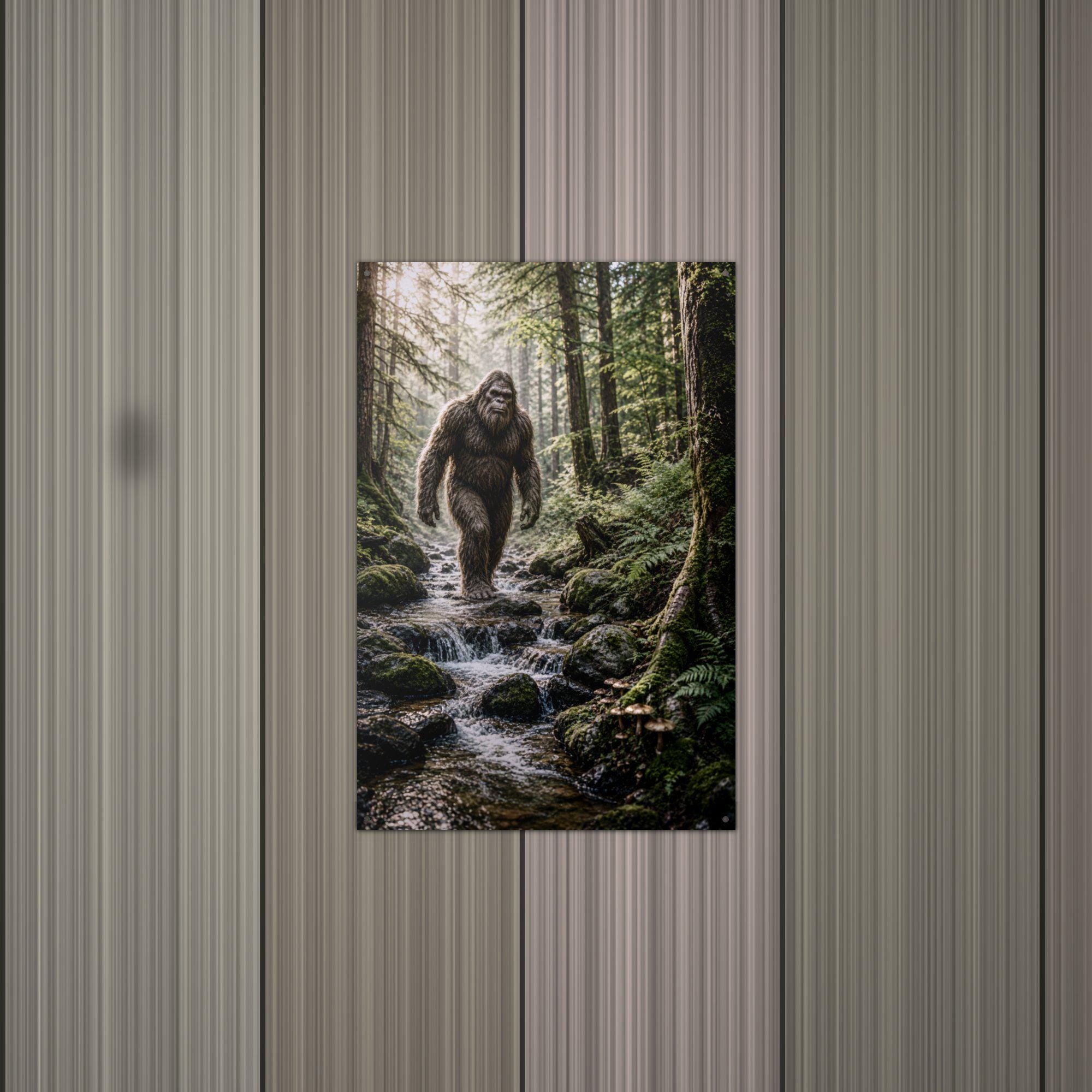 Mossy Creek Bigfoot Metal Sign Bigfoot Aluminum Sign — alternate angle