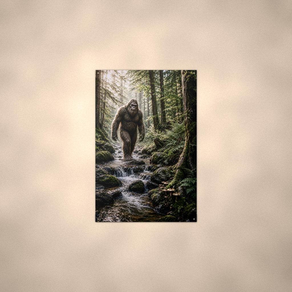 Mossy Creek Bigfoot Metal Sign Bigfoot Aluminum Sign — alternate angle