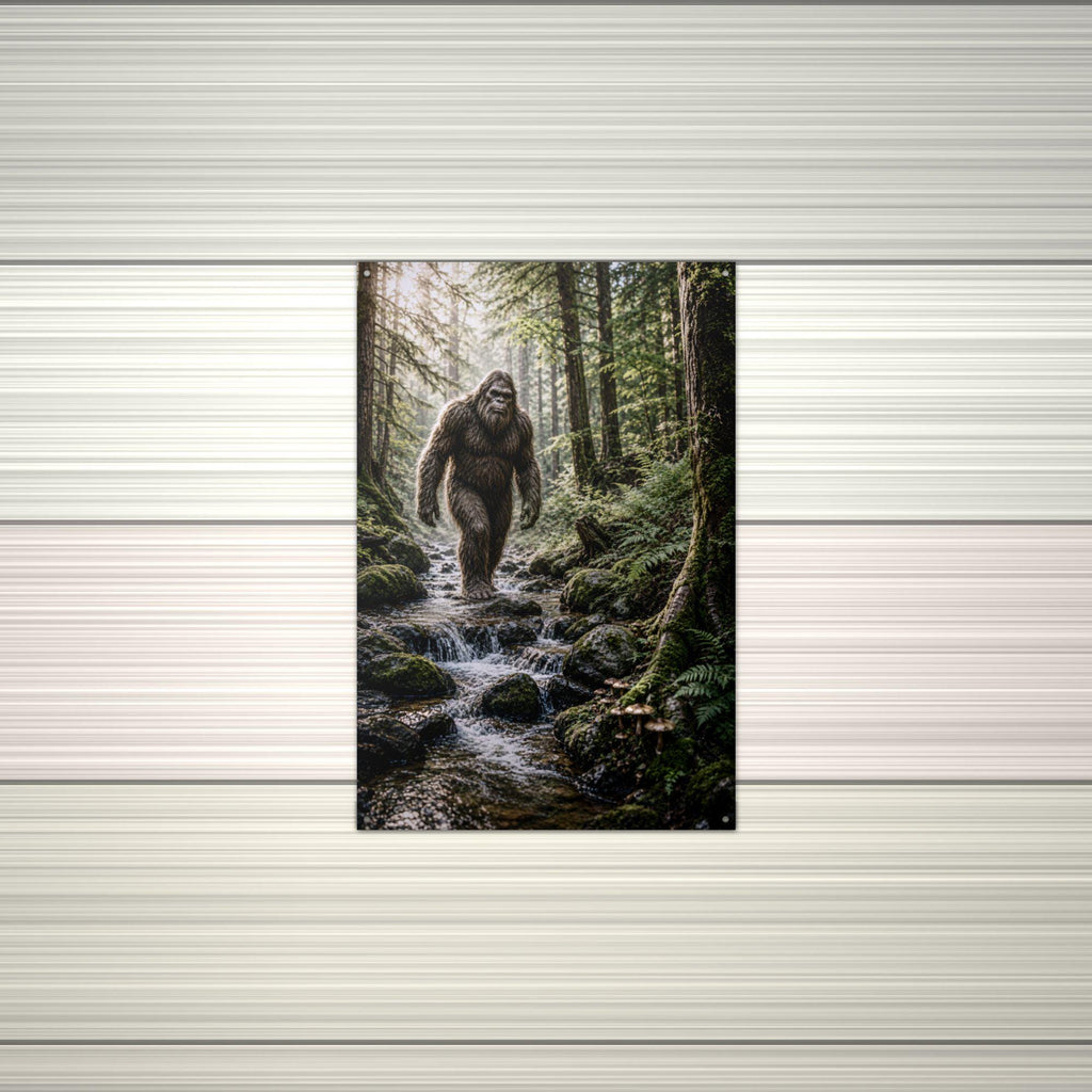 Mossy Creek Bigfoot Metal Sign Bigfoot Aluminum Sign — alternate angle