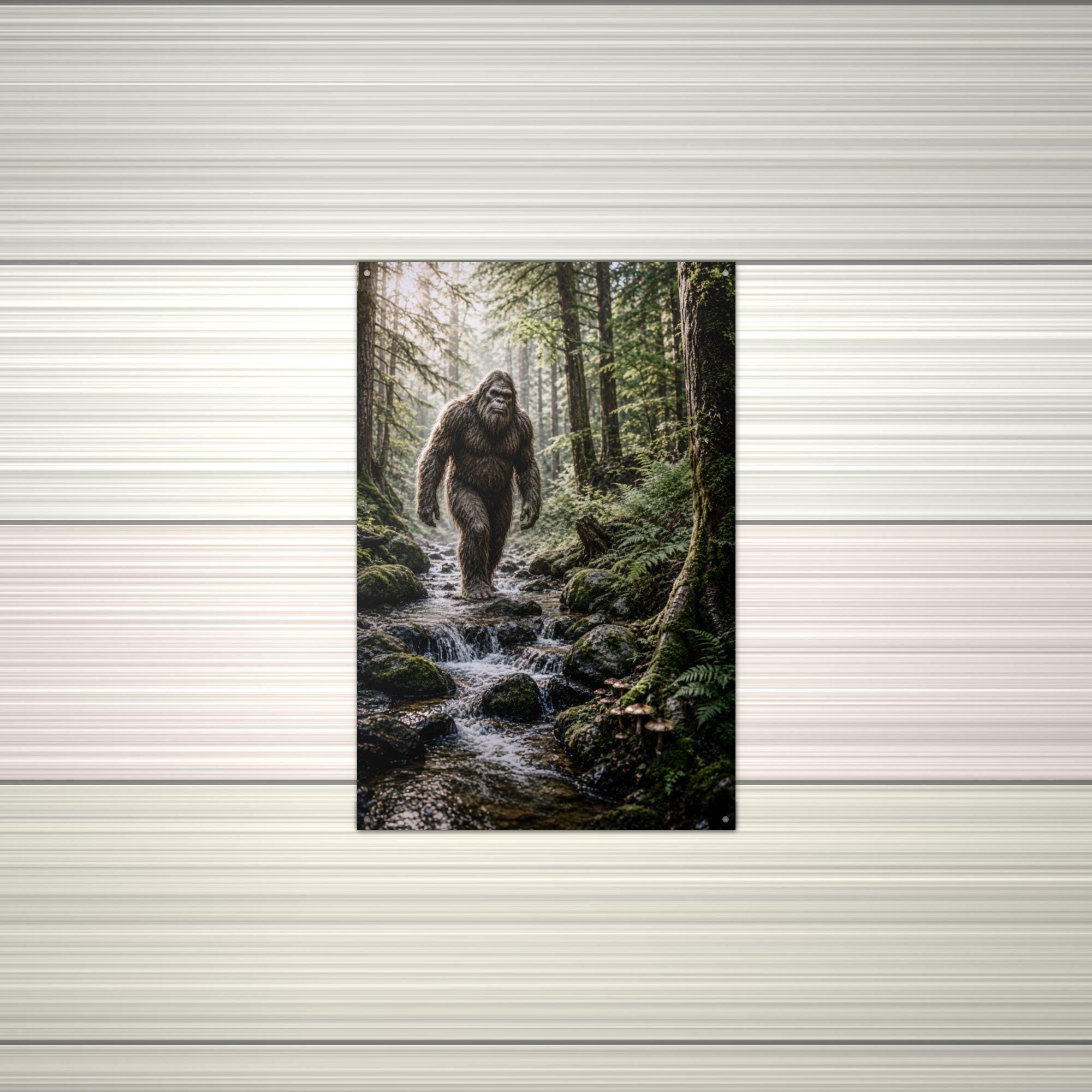 Mossy Creek Bigfoot Metal Sign Bigfoot Aluminum Sign — alternate angle