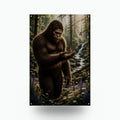 Butterfly Bigfoot Metal Sign Bigfoot Aluminum Sign — front view on white background