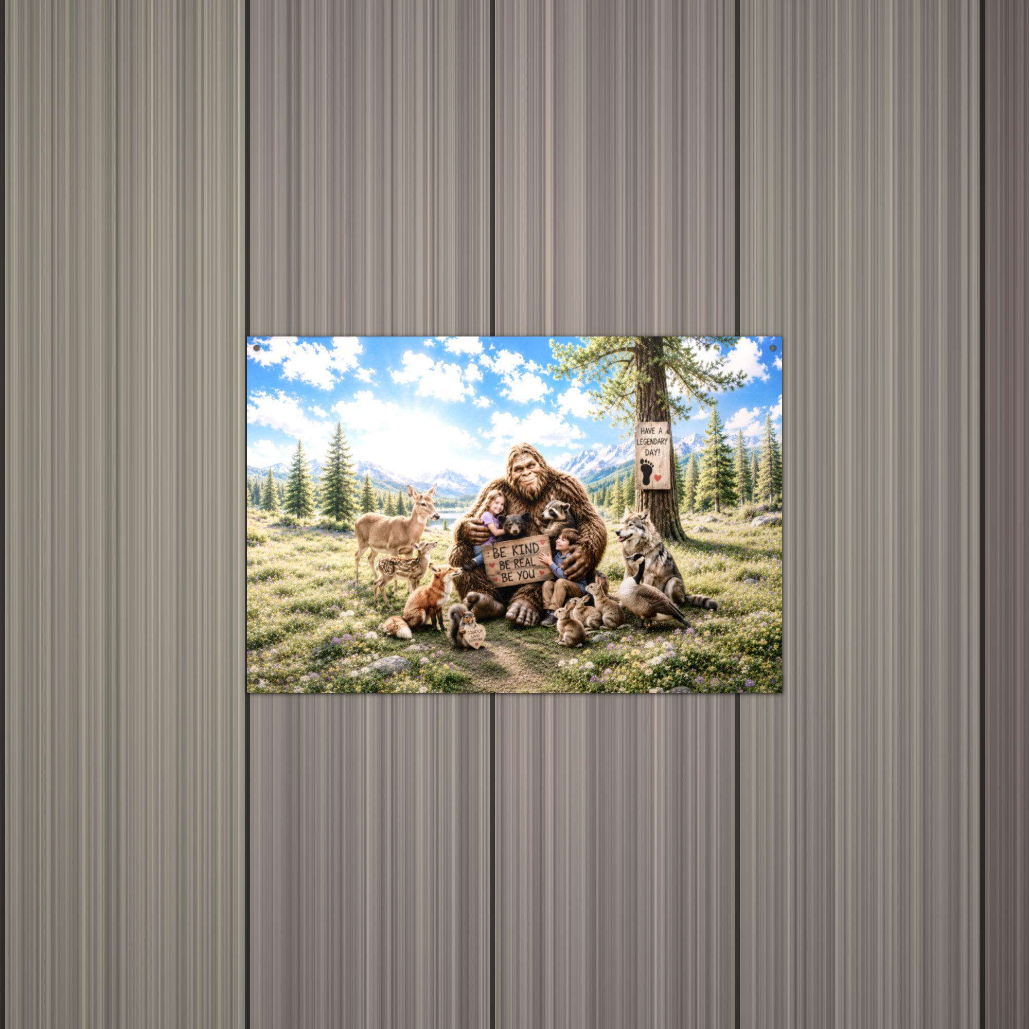 Petting Zoo Bigfoot Metal Sign Bigfoot Aluminum Sign — alternate angle